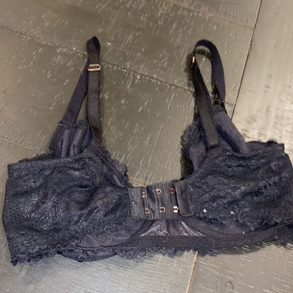 Savage X Fenty Black Underwire Lace Adjustable Strap Bra - Picture 4 of 8